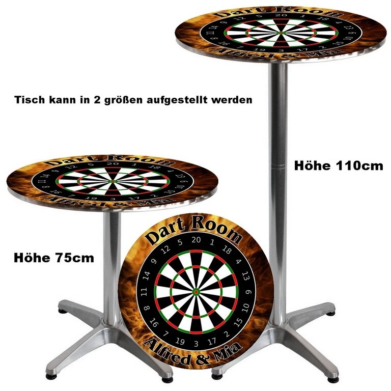  "Darts table / bar table bistro table table darts individual with text"  - Image 1 of 1