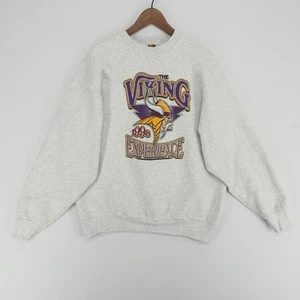 Vintage Minnesota Vikings Sweatshirt Mens XL NFL Football 1998 Experience 90s - Picture 1 of 7