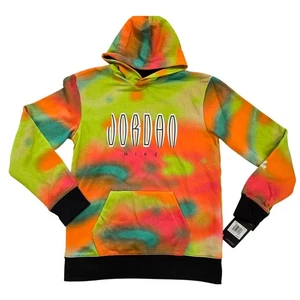 NWT Nike Jordan Jumpman Fleece Hoodie XL (13-15years) Tie-Dye Psychedelic - Picture 1 of 6