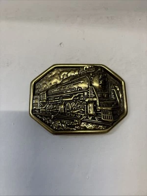 Vintage Avon Train Collectors Brass Belt Buckle Railroad Locomotive Engineer - Image 1 of 4