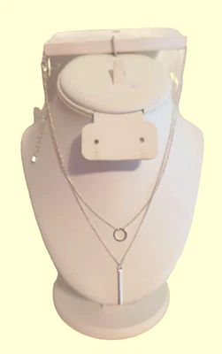 Новый с ярлыками H & M женщин ожерелье серебристого цвета двойной прядь омар удлинитель - Изображение 1 из 4