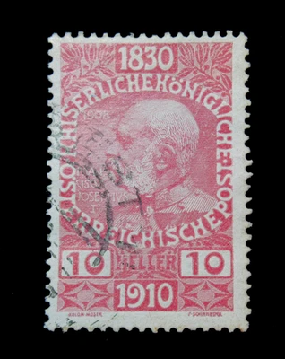 Estampillas Austria Scott 133 Franz Josef Cumpleaños Jubileo Edición 10 h 1910 Usadas Foto 1 de 2