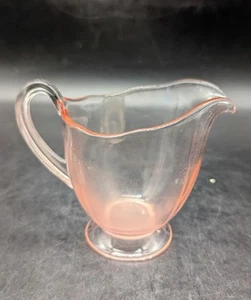Vintage Fostoria Glass Pink Rose Line 2375 Fairfax Footed Creamer 3 .75"" - Picture 1 of 10