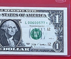 $1 2009 STAR NOTE 1 L/* BLOCK (fw) SAN FRANCISCO P-1. CIRCULATED - Picture 1 of 3