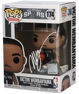 Victor Wembanyama Autographed Spurs NBA Funko POP! #174 Figurine Fanatics - Picture 1 of 2