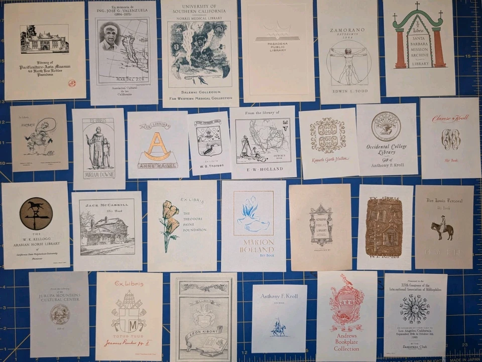 27 Ex libris By Anthony Kroll (Artist) bookplates  Foto 1 de 1