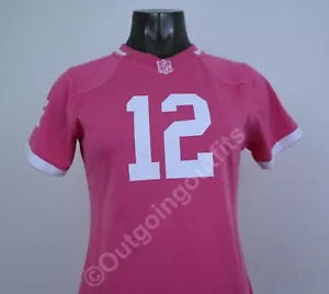 NFL Team Apparel Girl's Luck #12 Pink Jersey Size Large (14) - Picture 1 of 12