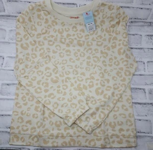 Cat & Jack Sweatshirt Pullover Girls Size XXL 18 Tan Animal Print Crew Neck - Picture 1 of 13