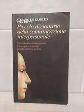 Piccolo Dizionario Comunicazione Interpersonale I ed Edup 1999 De Camillis Ricci