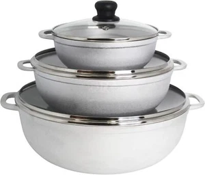 IMUSA 3-teiliges Caldero Set 1,5 3,5 7 Quart Aluminiumguss Kochtöpfe - Bild 1 von 9