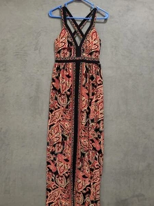 INC International Concepts Maxi Dress Size Small Empire Waist V Neck Sleeveless - Picture 1 of 7