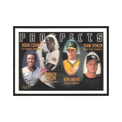 1996 Roger Cedeno/Derrick Gibson/Ben Grieve/Shane Spencer Los Angeles Dodgers/Co - Image 1 of 3