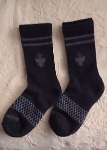 2 BOMBAS (BLACK/GREY) 2 PAIR CALF/CREW SOCKS SIZE S NEW WITHOUT TAGS) unisex
