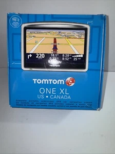 TomTom One XL Silver 4.3in Wide LCD Screen Portable GPS Navigator 64GB US CANADA - Picture 1 of 4