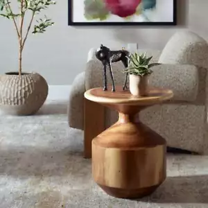 MESA DE BEBIDA LYNX FARMHOUSE MADERA ACENTO EXTREMO 20" - Imagen 1 de 6
