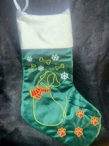 Hundestrumpf Weihnachten grün - Bild 1 von 3
