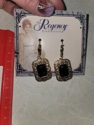 Pendientes colgantes vintage 1928 The Regency Collection tono dorado Foto 1 de 3
