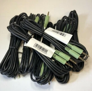 Lot: 10 HP 917470-001 Stereo Audio Aux Cable 3.5mm Male/Male Numbered Alike NEW! - Picture 1 of 12