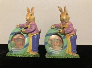 2 Easter bunny picture frames 5.5” tall - Picture 1 of 1