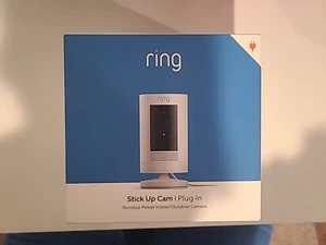 Ring - Stick Up Indoor/Outdoor Wired 1080p Security Camera - White - SEALED - Picture 1 of 1