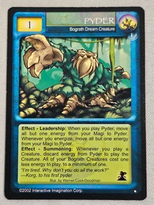 Magi Nation Duel - Pyder - Bograth Dream Creature - Rare Vintage 2002 1st Edition - Bild 1 von 6