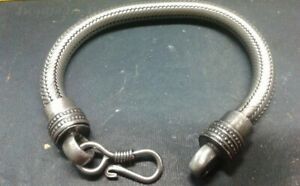 bagno argento indiano bracciale snake diametro 6-7 mm x 20 21 CM  indian 