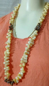 Hawaiian Natural Shell Lei  Maunaloa Lei Necklace - Picture 1 of 16