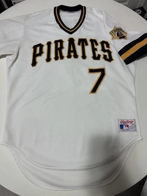 Rawlings Barry Bonds Pittsburgh Pirates rookie home jersey Sz 44 Large - Image 1 of 4