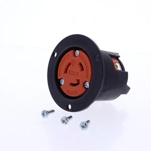 Salida con brida de bloqueo giratorio naranja Eaton L10-20R 20A 125/250V AHCL1020FO - Imagen 1 de 6