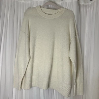 Suéter suéter para mujer Aerie de gran tamaño crema talla mediana Foto 1 de 4