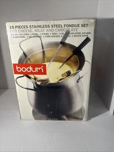 Bodum Set Fonduta 15 Pezzi Acciaio Inox per Formaggi, Carne e Cioccolato Mod #5070 - Foto 1 di 14