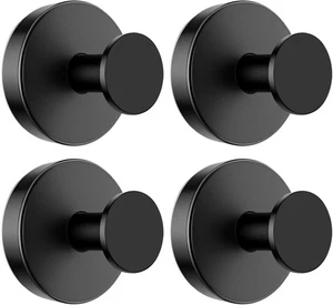 Suction Cup Hooks for Glass Window,Removable Shower 4 Pack, Black - Picture 1 of 6