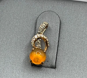 LeVian Pendant, Diamond & Jelly Opal, 14k Rose Gold, 1.2g(67283) - Picture 1 of 1