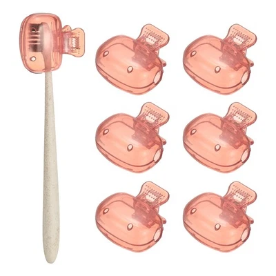 Toothbrush Head Cover Cap, 6Pcs Brush Cover Pink - Image 1 of 4