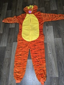 Erwachsene Tigger Kostüm Einteiler Schlafanzug Kapuze Plüsch Disney Winnie Puuh Gr.M - Bild 1 von 13