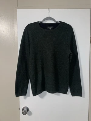 RAG & BONE Sweater Mens Large Green Pullover Wool Blend Knit BENNET CREW $278 - Image 1 of 4