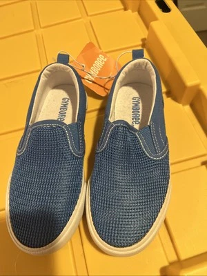 Tênis novo com etiquetas Gymboree menino malha azul 11 criança novo em folha - Imagem 1 de 3