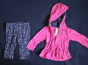 SET OF 2 JUST ONE YOU MADE BY CARTER'S BABY GIRL PANTS/HOODIE SIZE 6M - Picture 1 of 1