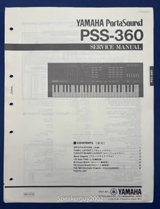 Original Yamaha PortaSound PSS-360 Keyboard Service Manual - Bild 1 von 1