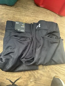 2 Pairs Under Armour Mens Utility Baseball Pants Black Small Taper Fit - Picture 1 of 3