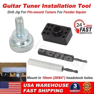 Drill Jig Guitar Tuner Installation For Fender Squier Schaller Pin-Mount Tuners - Picture 1 of 17