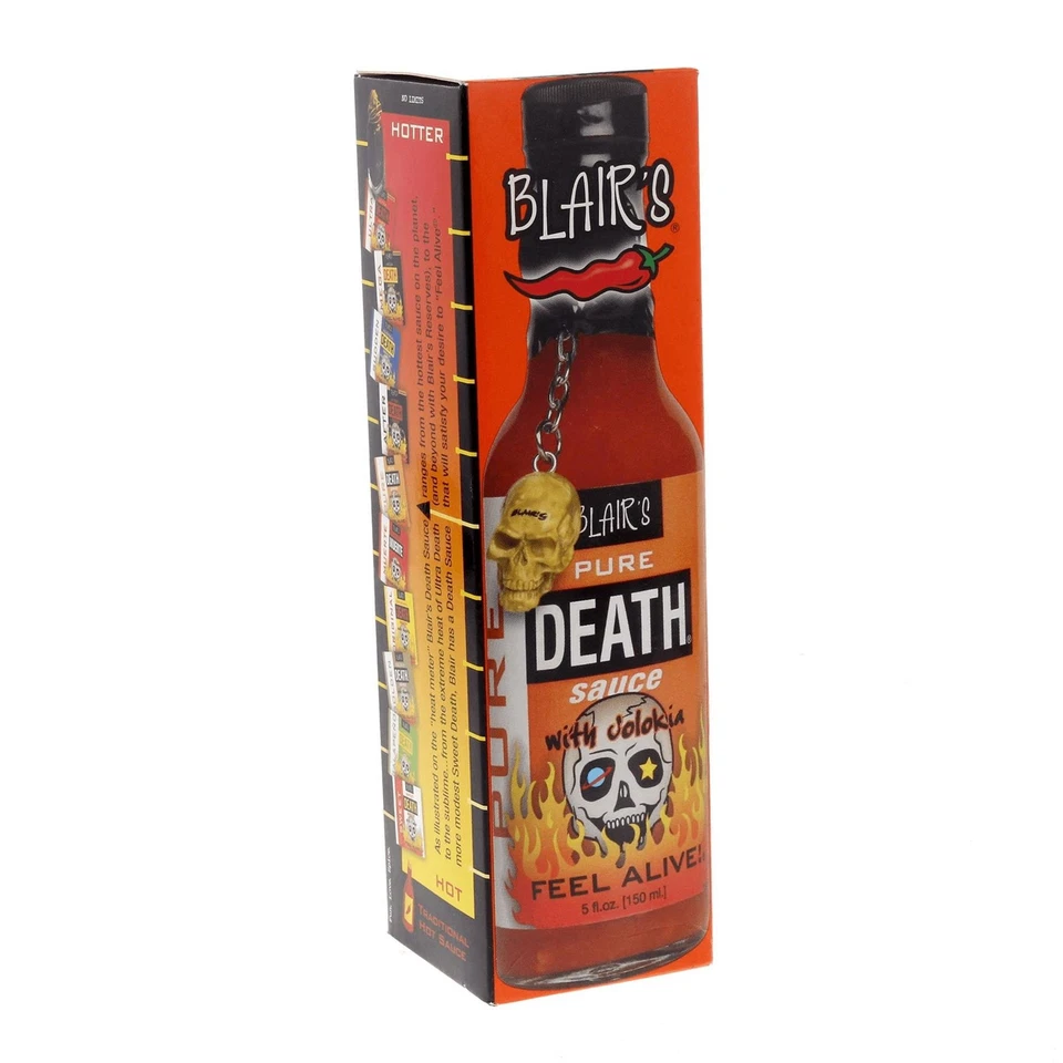 Blair's Pure Death Hot Sauce 150ml Habanero Naga Jolokia Very Spicy Condiment - Image 1 of 1