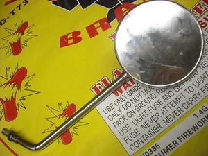 Right or Left 4" round mirror Honda Kawasaki Suzuki yam - Foto 1 di 2