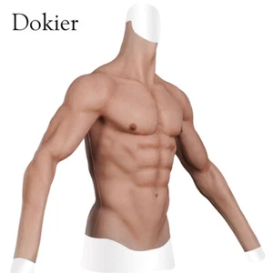 Traje muscular de silicona Dokier músculo pecho brazo abdominal brazo para travesti cosplay - Imagen 1 de 12