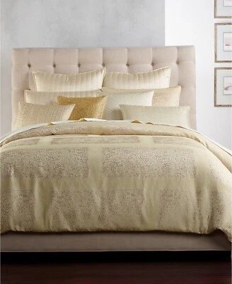 Hotel Collection Patina Textured Jacquard Duvet Cover - FULL / QUEEN - Gold - Image 1 of 4
