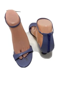 Pierre Dumas Womens Zip Up Margaret Lavender Purple Ankle Strap Sandal 9M - Picture 1 of 5