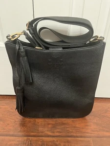 Bolso Bandolera Tory Burch Cuero Grande Thea Web Negro NUEVO - Imagen 1 de 5