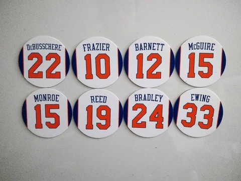 NY Knicks Retired Jersey Magnets - Patrick Ewing, Walt Frazier, Earl Monroe etc Cover