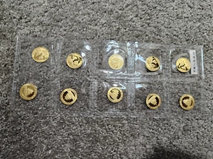 ๐(10) 2015 China .999 Gold Panda 1/10 oz 50 Yuan Coins Sealed Pouch, 1 oz TOTAL - Picture 1 of 8