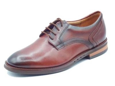 Clarks Un Hugh Lace Brown Leather Scarpe Eleganti per Uomo in pelle marrone spaz - Imagen 1 de 3